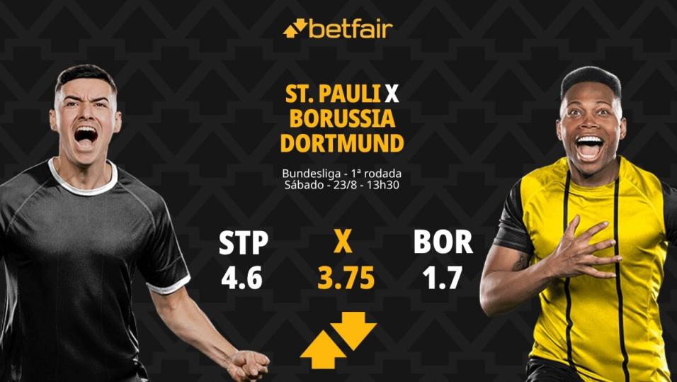 St. Pauli x Borussia Dortmund - Bundesliga: palpites, odds ...