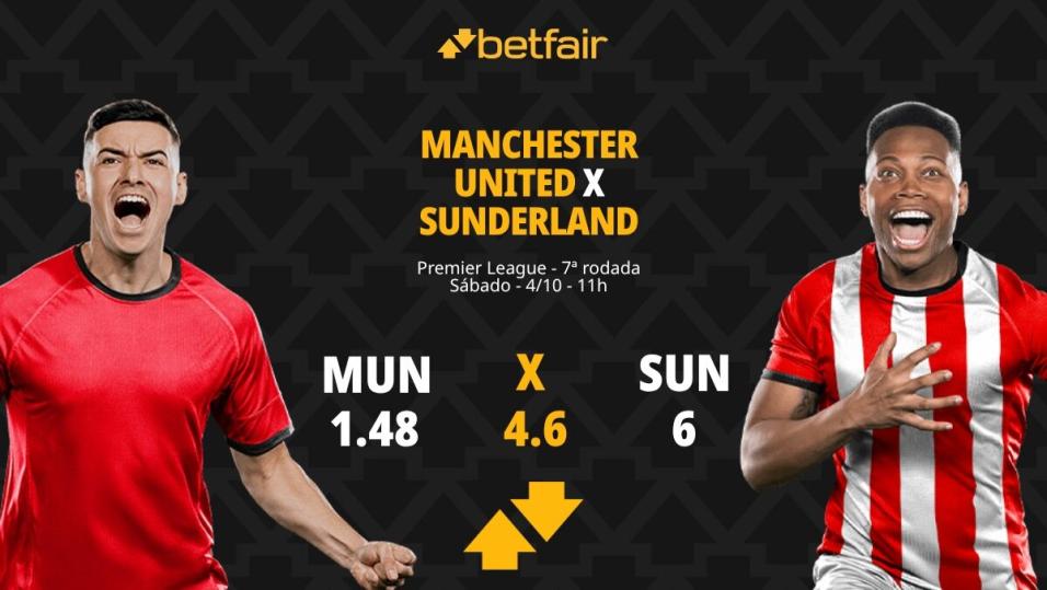 Manchester United x Sunderland - Premier League: palpites, odds ...