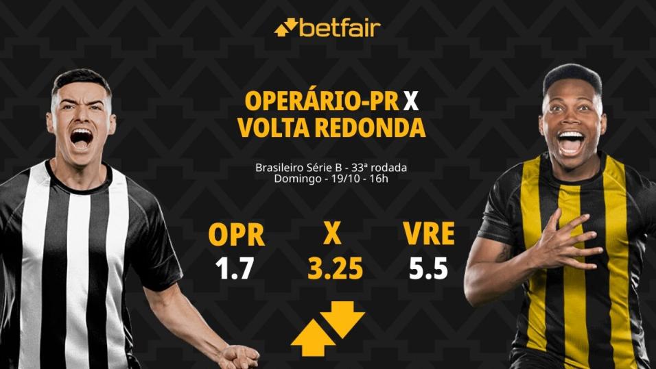Operário-PR x Volta Redonda - Série B: palpites, odds, estatísticas ...