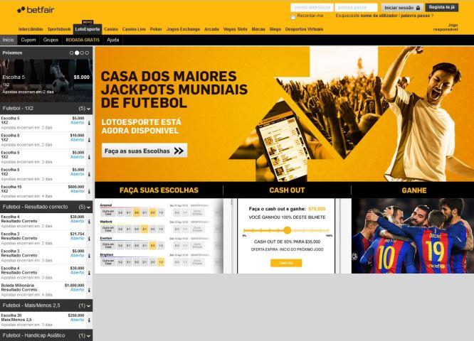 Apostas com handicap na Betfair