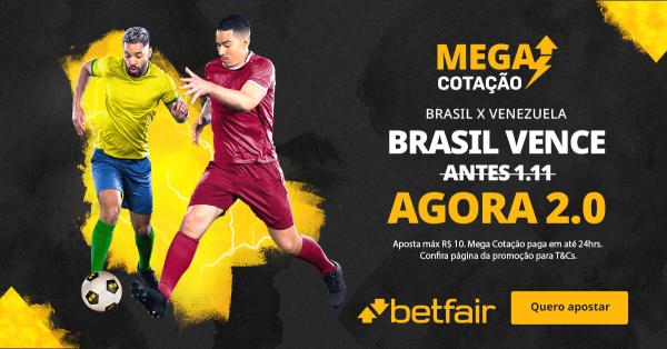 Brasil x Venezuela: odds, estatísticas e informações do jogo pela 3ª