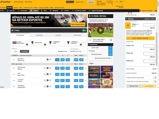 Como ver o histórico de apostas no site da Betfair?