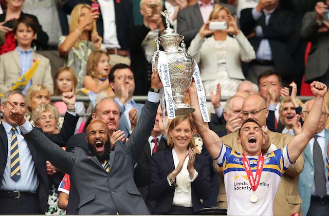 Leeds are looking to add top spot and the Super League championship to their Challenge Cup victory