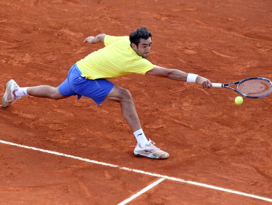 Cilic (pictured) was thumped by Nishikori on clay in April, but still led the ace count
