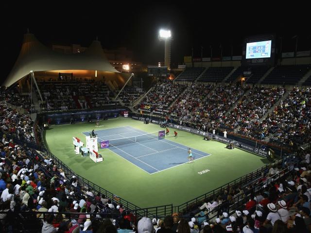 The stage in set for the women's final in Indian Wells