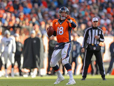 Peyton Manning of the Denver Broncos