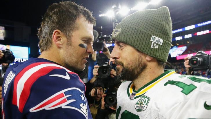 NFL legends Tom Brady and Aaron Rodgers